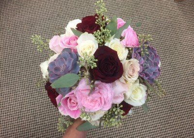 Bouquet purple and orange mix (9)